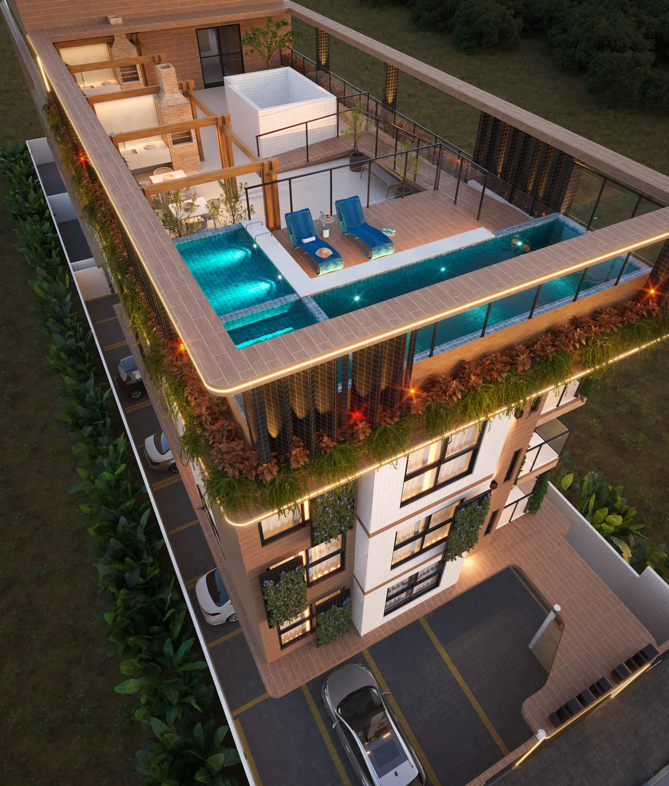Vista aérea · rooftop